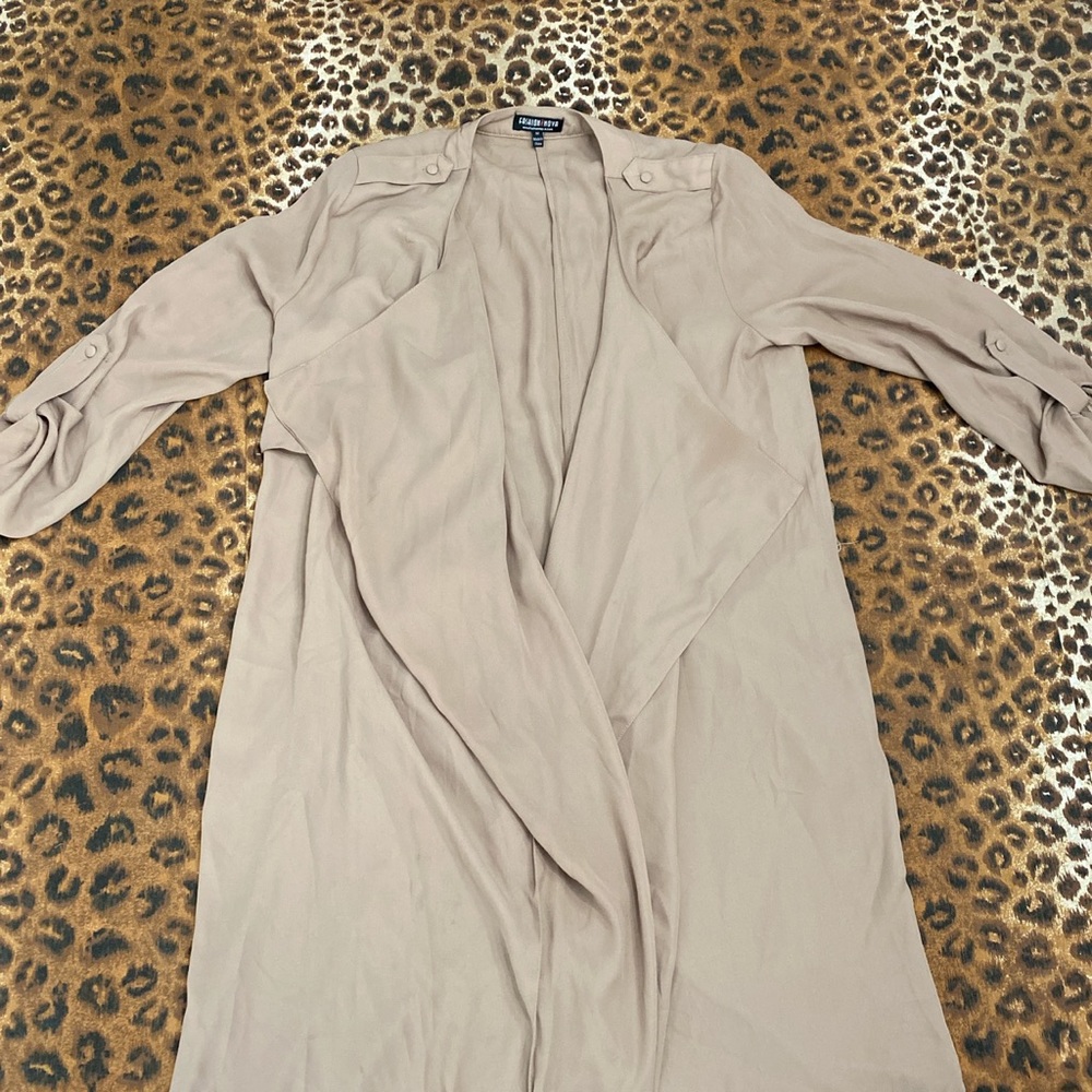 Beige lightweight trench coat